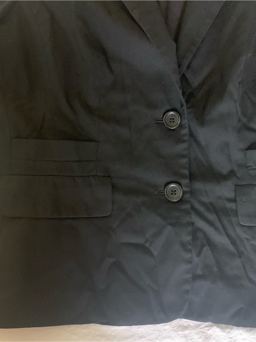 Banana Republic Black Women's Two-Button Tailored Blazer - Classic Work Jacket - Picture 4 of 8